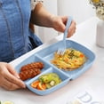 thumbnail image 1 of AuroraX Lunch Box Containers 28 oz 3 Compartments Portable Plastic Food Lunch Box for Adults Blue Microwave Safe BPA-Free Leak-Proof Snack Storage Boxes for Travel Work Picnic, 1 of 7