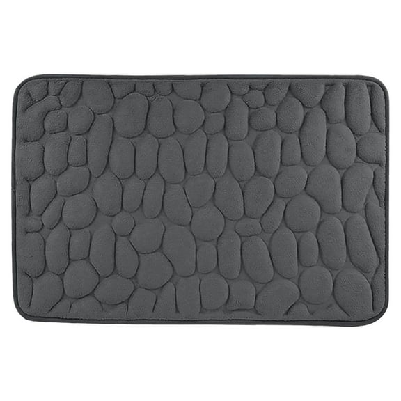 AuroraX Memory Foam Bath Rugs for Bathroom Floor Stone Bath Mat,Machine Washable Single Large Quick Drying Shower Rugs for Bathtub Bath Mats for Tub