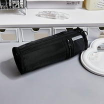 AuroraX Mesh Pencil Pouch,Japanese-Style,Black Pencil Case,Pen Bag