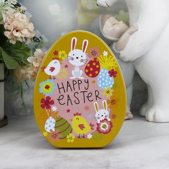 AuroraX Metal Easter Treat Boxes Bunny Eggs Chicks Gift Boxes for Candy and Cookies Cute Gift for Boys and Girls