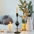 thumbnail image 1 of AuroraX Metal Tall Taper Candle Holder Black Candlestick Holders Elegant Vintage Romantic Rustic Decorative Candle Stand Valentines Day Table Centerpieces Dining Wedding Decor, 1 of 6