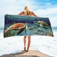 thumbnail image 1 of AuroraX Microfiber Beach Towels Anti-Microbial Bath Towels Sea Turtle Printing Travel,Beach, 1 of 7