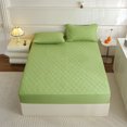 thumbnail image 1 of AuroraX Microfiber Waterproof Mattress Pad Twin Soft Solid Quilted Fitted Mattress Protectors Breathable Comfort Machine Washable Deep Pocket Bed Cover for Dorm Bedroom,Green, 1 of 6