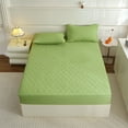 thumbnail image 1 of AuroraX Microfiber Waterproof Mattress Pad Twin Soft Solid Quilted Fitted Mattress Protectors Breathable Comfort Machine Washable Deep Pocket Bed Cover for Dorm Bedroom,Green, 1 of 6