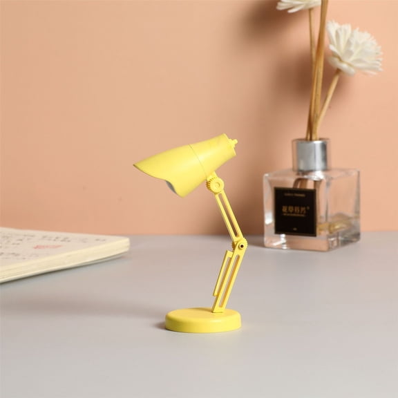 AuroraX Mini Cute Led Rechargeable Desk Lamp Cordless Battery Operated Portable Foldable Reading Light with Magnetic Base Eye-Caring Warm Night Light Book Light for Bed Travel Study & Gift