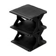 thumbnail image 1 of AuroraX Narrow Shoe Rack for Entryway 3 Tier,Plastic Vertical Shoe Organizer 3 Pair Shoe Storage Containers Free Standing, 1 of 5