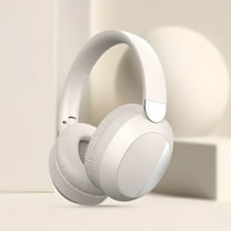 AuroraX Noise Cancelling Headphones,Bluetooth Usb C Over-Ear Wireless Earbuds with Mic,Foldable HIFI Stereo Sound No-Lag Headset(White)