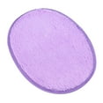 thumbnail image 1 of AuroraX Non-Slip Backing Bath Mug Rug Plush Purple Soft Bedroom Rug Bohemian 11x15 Inch Oval Solid, 1 of 6