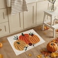 thumbnail image 1 of AuroraX Non-Slip Backing Bathroom Rug Mat Halloween Fall Thanksgiving Bath Rug Cute Pumpkin 15x23 Inch Modern Tufted, 1 of 6