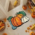 thumbnail image 1 of AuroraX Non-Slip Backing Bathroom Rug Mat Thanksgiving Halloween Fall Bath Rug Pumpkin Modern 15x23 Inch Cute Tufted, 1 of 6