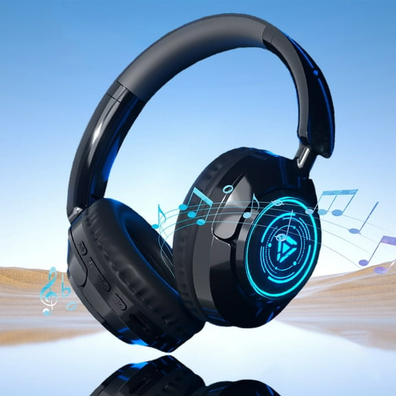 AuroraX On-Ear Headphones,Gaming True Wireless Bluetooth Active Noise Cancellation Earbuds with Microphone,Travel Deep Bass Workout Headset Birthday Gifts for Men