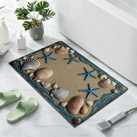 AuroraX Outdoor Welcome Mats for Front Door Heavy Duty Fall Door Mat Indoor Oceans Style Entryway Rug for Doorway Washable