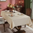 thumbnail image 1 of AuroraX Party Rectangular Tablecloth Outdoor Table Cloth Beige Solid 39x59in Wrinkle Resistant Table Cover, 1 of 6