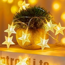 AuroraX Personalized Christmas Decorations String Lights Stars 9.8 Ft 20 Led Lights Room Lights Indoor Outdoor Christmas House Patio Lights Decor