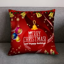 AuroraX Personalized Decorations Indoor Christmas Throw Pillow , Red Soft Cushion , Living Room Bedroom Christmas Tree Home Decor