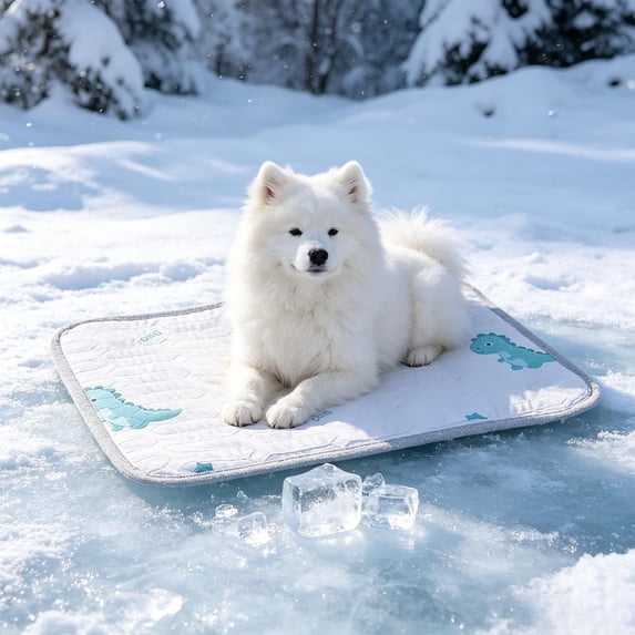 AuroraX Pet Cooling Mat for Cats Vibrant Indoor Pressure Activated Non Gel Ice Silk Cooling Mat for Dogs Non-Electric Non-Toxic Cooling Pads for Dogs to Lay on