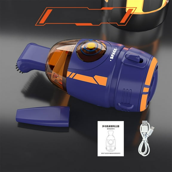 AuroraX Pet Hair Handheld Vacuum Cleaner and Blower,Lightweight Cordless Mini Desk Car Vacuum Cleaner,Strong Suction USB Charging(Blue)