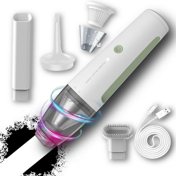 AuroraX Pet Hair Handheld Vacuum Cordless,for Car Lightweight Small Dry Car Vacuum Cleaner with Brushless Motor,USB Charging High Power HEPA Filter Birthday Gift for Men