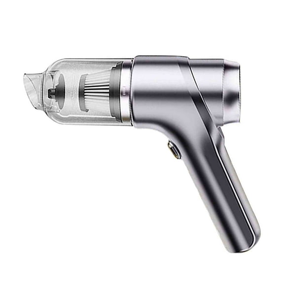 AuroraX Mini Vacuum Cleaner,Cordless Pet Lightweight Car Vacuum,High Power Compressed Air Dusters Extended Hose Rechargeable(Gray)