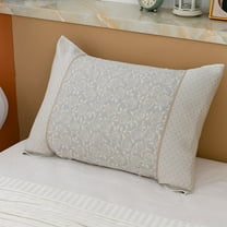 AuroraX Pillow Cases 19x42 Inch Breathable Brown Pillow Cases Cotton Ultra Soft Anti-Pilling Zip Closure Smooth Floral Improving Sleep