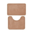 thumbnail image 1 of AuroraX Pink Bathroom Rugs Sets 2 Piece with Toilet Rugs U Shaped,Quick Drying 1 Large One Small Non Slip Machine Washable Bath Rugs for Bathroom Floor Set 2pcs Bathroom Mat, 1 of 6