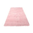 thumbnail image 1 of AuroraX Pink Bedroom Area Rug Shaggy Non-Slip Backing Super Soft Bath Rug Minimalist 23x62 Inch Solid Scandinavian, 1 of 3