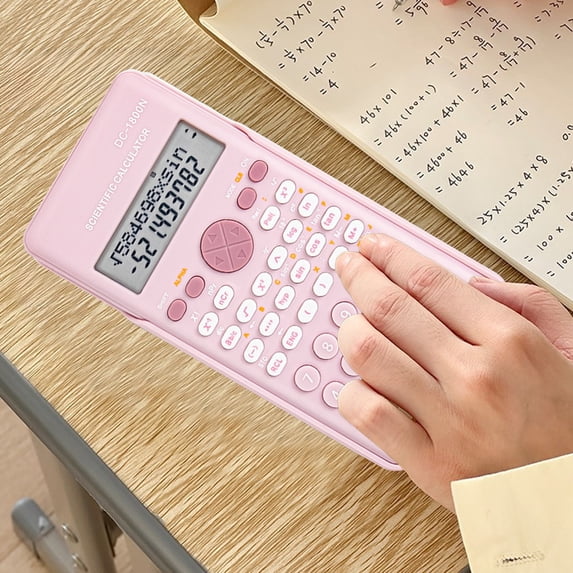 AuroraX Pink Scientific Calculators Office Pocket Calculator,Handheld 12 Digit Engineering Math Calculator Teacher Home College Supplies