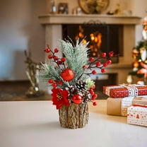 AuroraX Plastic Christmas Decoration Decorative Bohemian Artificial Flowers Iridescent for Table,Xmas Gifts,Desktop Decor