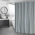 thumbnail image 1 of AuroraX Plastic Stall Shower Curtain Liner 48" x 72" Striped Cute Bath Curtain Liner Mildew Resistant Boho Gray Waterproof Neutral Abstract Bathtub Cortinas for Bathroom Decor, 1 of 6