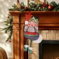 thumbnail image 1 of AuroraX Plush Christmas Stockings with Legs Large Knitted Xmas Stocking 20" Hanging Gnome Santa Snowman Elf Candy Bags for Holiday Party Gifts Decor(Red), 1 of 6