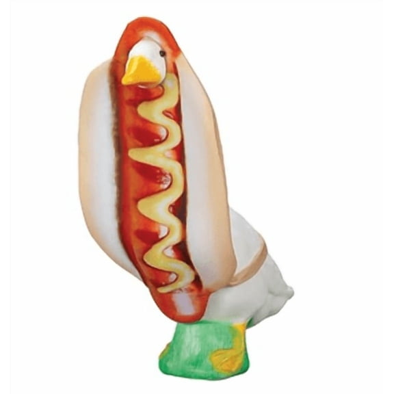 AuroraX Porch Goose Outfits Hot Dog 23 inch Goose 19" Porch Goose Clothes Set Summer Fall Pattern Cute Outdoor Decor Porch Duck Clothing Goose Decor Red