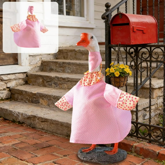 AuroraX Porch Goose Outfits January 23 inch Porch Goose Outfit Set,Outdoor Lawn Goose Clothes,Yard Patio Art Decor