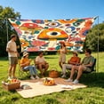 thumbnail image 1 of AuroraX Portable Camping Sunshade Tent Outdoor Camping Tarp Shelter Waterproof UV Block Easy Install Lightweight 6x6 ft Camping Canopy, 1 of 6