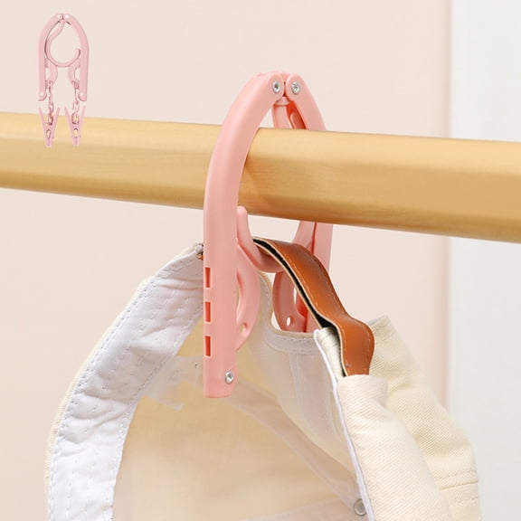 AuroraX Portable Closet Clothes Hangers for Hanging,Foldable Plastic Rust Resistant Small Hooks for Travel Business Trip