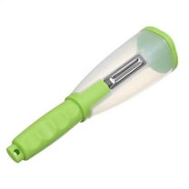 AuroraX Potato Peeler with Container Vegetable Small Peeler with Catcher Sharp Dishwasher Safe Fruit Durable Peeling Tool for Kitchen(Green)
