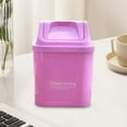 thumbnail image 1 of AuroraX Purple Mini Trash Can with Swing Lid 1.5L Cute Stylish Rectangle Wastebaskets Easy-To-Clean Art Deco Plastic Trash Bin for Desk Office Vanity, 1 of 6