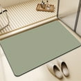 thumbnail image 1 of AuroraX Quick Dry Bathroom Rug Mat Absorbent Rubber Green Non-Slip Backing Bath Rug 15x23 Inch Minimalist Machine Washable Diatomaceous Earth, 1 of 7