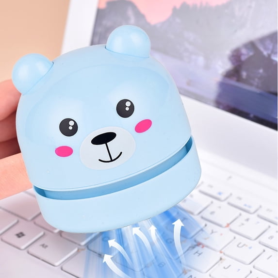 AuroraX Rechargeable Cordless Keyboard Cleaner Vacuum Mini Cute Handheld Desk Vacuum Lightweight Portable Vac Valentine'S Day Gift for Girls(Light Blue)