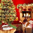 thumbnail image 1 of AuroraX Red Christmas Tree Skirt Plush Merry Snowman Tree Mat 29" Soft Ornaments for Artificial Trees, 1 of 9