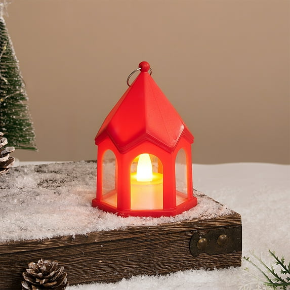 AuroraX Red Flameless Hanging Candle Lantern Christmas House Led Candle Holders Decorative Romantic Vintage Valentines Day Creative Desktop Ornament Gifts for Table Centerpieces Dining Wedding Decor