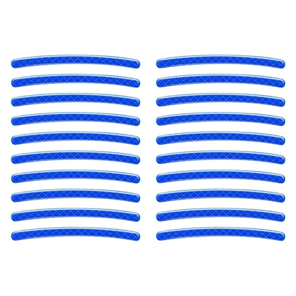 AuroraX Reflective Wheel Stickers Car Tire Decals Waterproof Adhesive Green Personalized Thickened Upgrade 20 PCS Vehicle Decor Blue