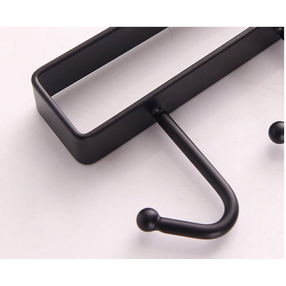 AuroraX Removable Closet Clothes Hangers Storage Rack for Hanging,Heavy Duty Black Rust Resistant Home Storage Hooks for Kitchen Closet Bedroom Storage and Organization