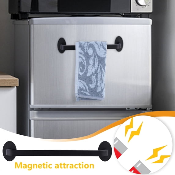 AuroraX Removable Refrigerator Magnetic Hooks for Hanging,Metal Rust Resistant Towel Holders for Refrigerator
