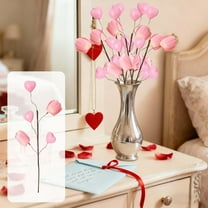 AuroraX Romantic Artificial Flowers Indoor Valentines Gift,3 Pcs Pink Preserved Flowers,Mothers Day Aesthetic Valentines Wedding Gifts for Women