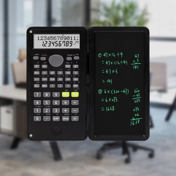 AuroraX Scientific Calculators Office Pocket Calculator,Electric Math Calculator with Writing Tablet Teacher Office College Supplies