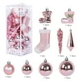 thumbnail image 1 of AuroraX Shatterproof Christmas Decorations Plastic 2025 Pink 21 Pack Christmas Tree Ornaments Christmas Ball Ornaments(Multi-Shape) Women Holiday Party Supplies, 1 of 3