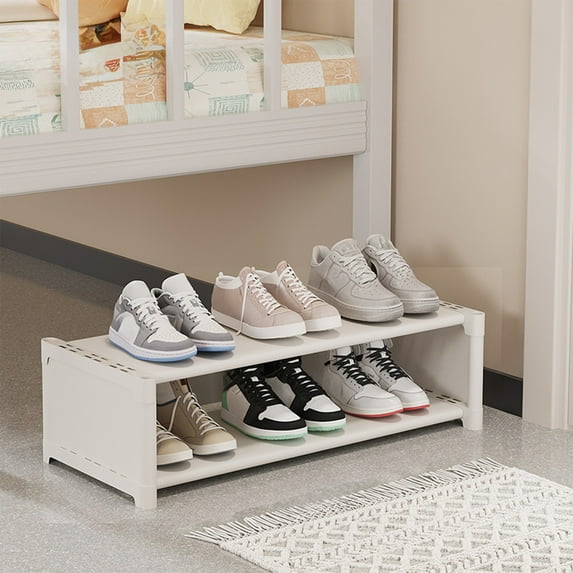 AuroraX Shoe Rack Dustproof 4 Tier Cabinet Shoe Rack Organizer Free Standing Sturdy Vertical Space-Saving Corner Minimalist Stylish Shoe Storage Organizer for Closet,Entryway,Door