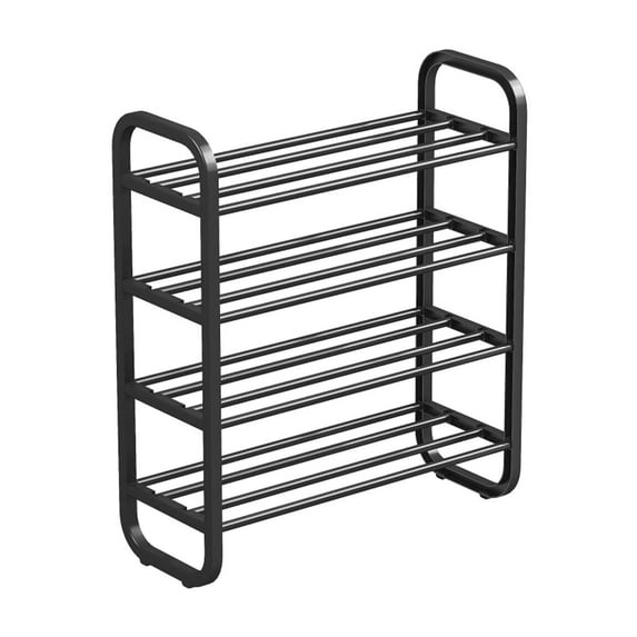 AuroraX Shoe Rack Tall 4 Tier Shoe Rack Organizer Space-Saving Vertical Free Standing Corner Sturdy Minimalist Shoe Storage Organizer for Closet,Entryway,Door