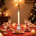 thumbnail image 1 of AuroraX Short Bow Taper Candle Holder Set Of 2 Silver Metal Christmas Candlestick Holders Romantic Vintage Rustic Decorative Candle Stand Valentines Day Table Centerpieces Dining Wedding Decor, 1 of 6