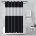 thumbnail image 1 of AuroraX Shower Curtain Liner 72" x 72" Eva Colorblock Bath Curtain Liner Black Farmhouse Mildew Resistant Waterproof Abstract Neutral Bathtub Cortinas for Bathroom Decor, 1 of 6